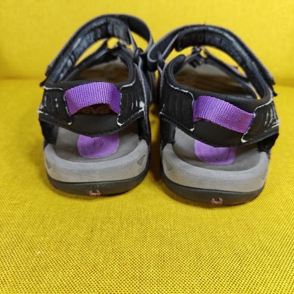 Teva Tirra Sandals  Hiking Sport Strappy Grey Black Outdoor Women's Shoes Size 7 - Picture 7 of 11